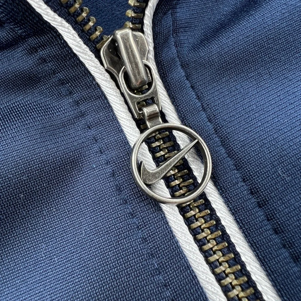 Vtg Y2K Nike Michigan Wolverines Track Jacket Youth XL Women Large Blue Full Zip